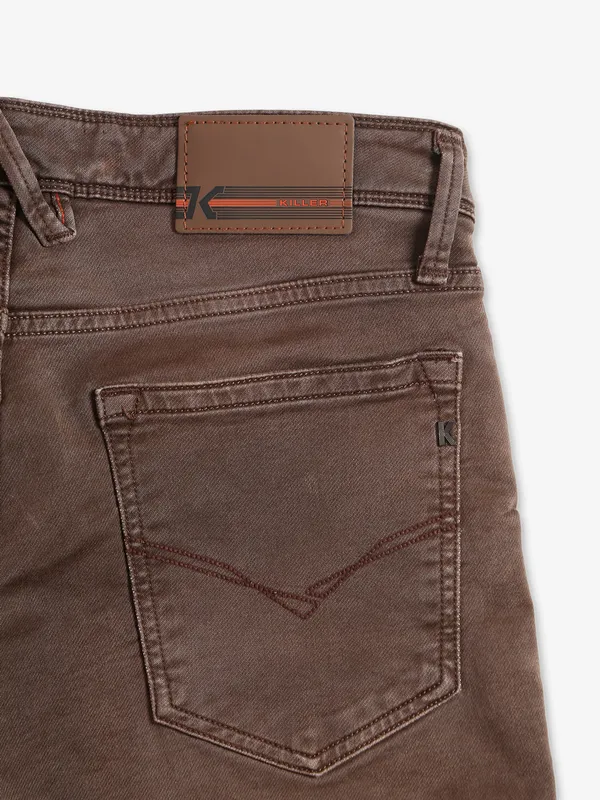 Killer brown washed skinny jeans