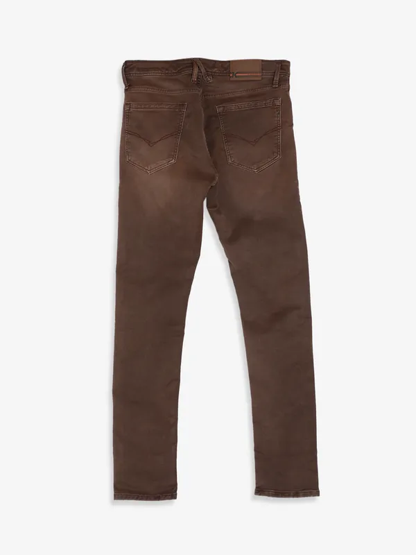 Killer brown washed skinny jeans