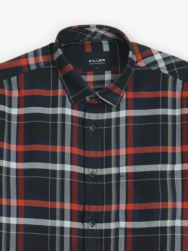 KILLER checks black cotton shirt