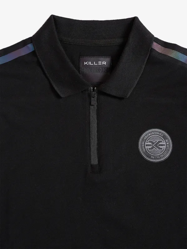 Killer cotton black polo t shirt