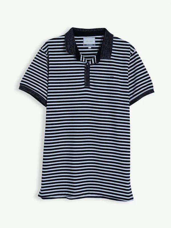 Killer cotton black stripe polo t shirt