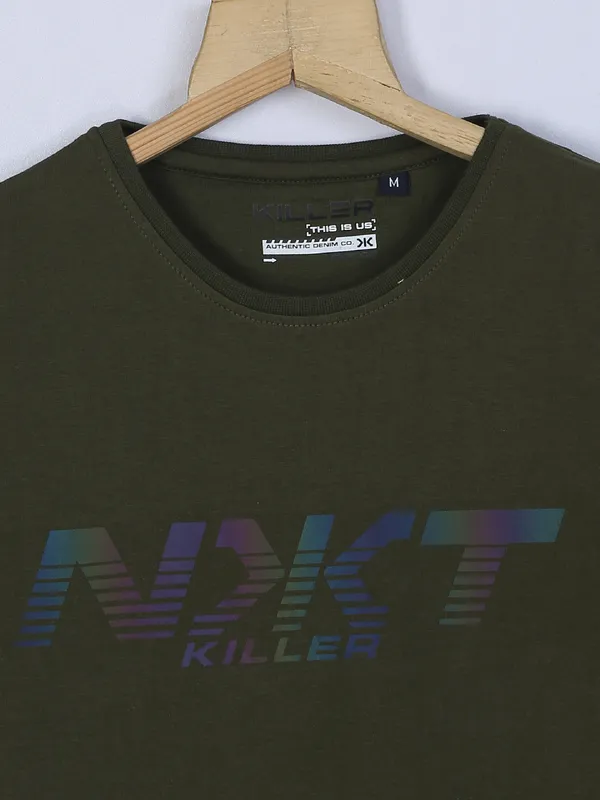 Killer cotton military green t shirt