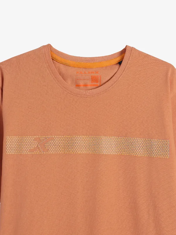 Killer cotton peach half sleeves t-shirt