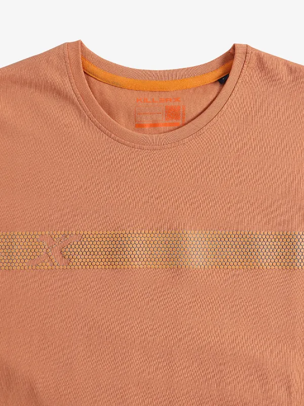 Killer cotton peach half sleeves t-shirt