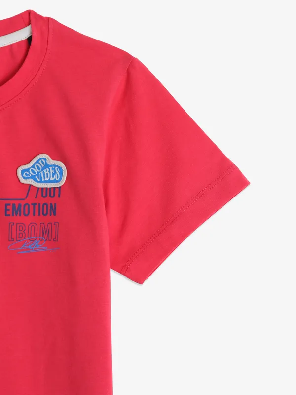 KILLER cotton red printed t-shirt