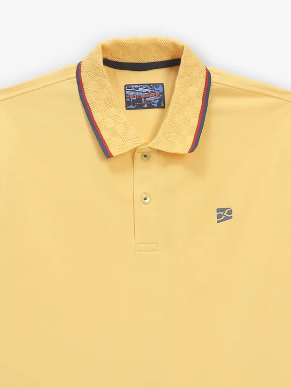 KILLER cotton yellow casual slim fit t-shirt
