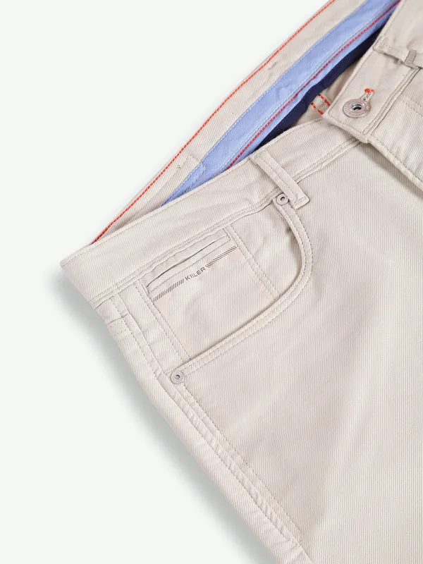 Killer cream solid slim fit jeans
