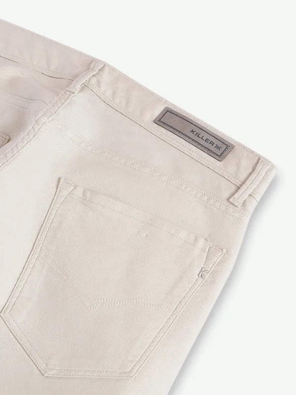 Killer cream solid slim fit jeans