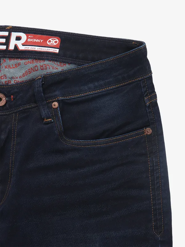 KILLER dark blue skinny fit denim jeans