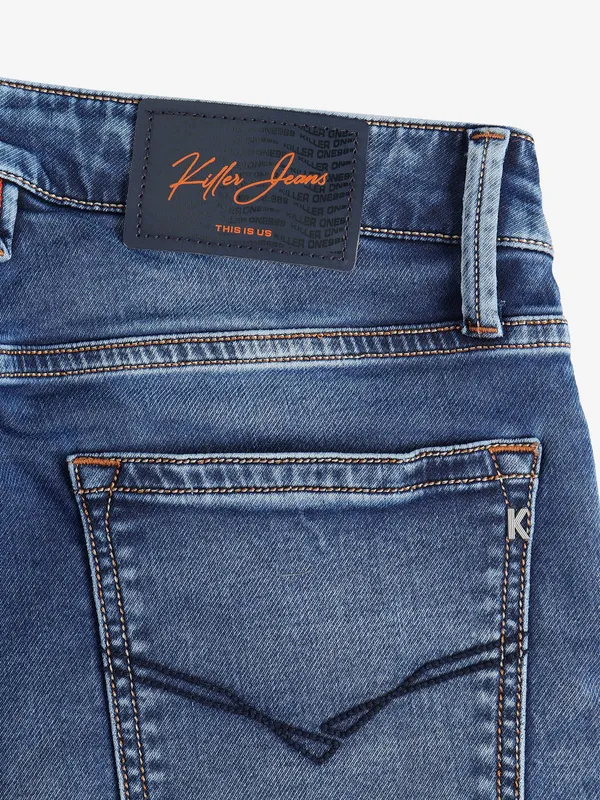 Killer dark blue skinny washed jeans