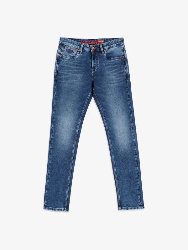 Killer dark blue skinny washed jeans