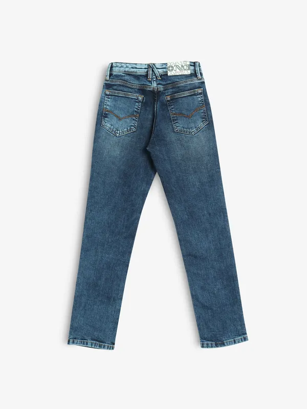 KILLER dark blue slim fit washed jeans