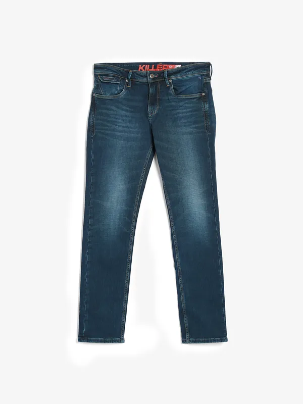 Killer dark blue washed slim fit jeans