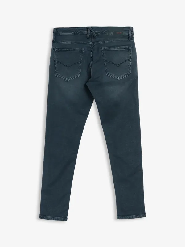 Killer dark grey washed ankle fit jeans