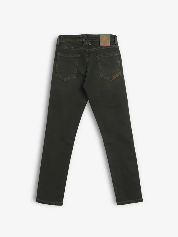 KILLER dark olive solid slim fit jeans