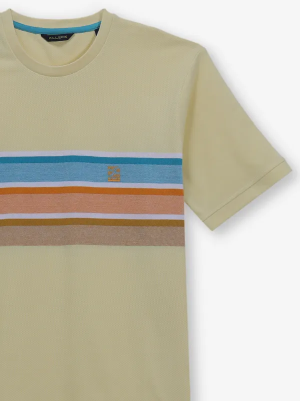 KILLER dusty yellow cotton t-shirt