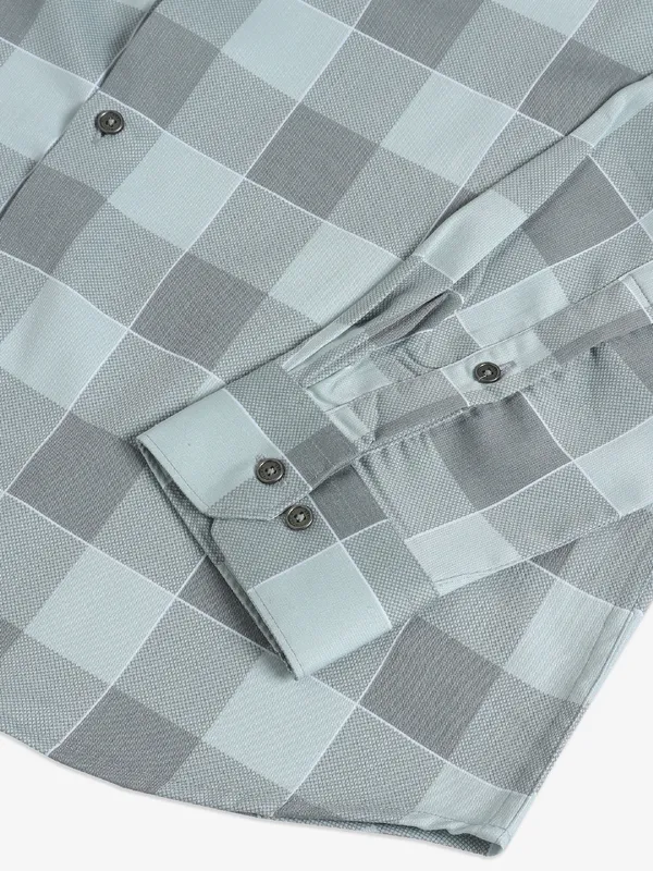 Killer green cotton checks shirt