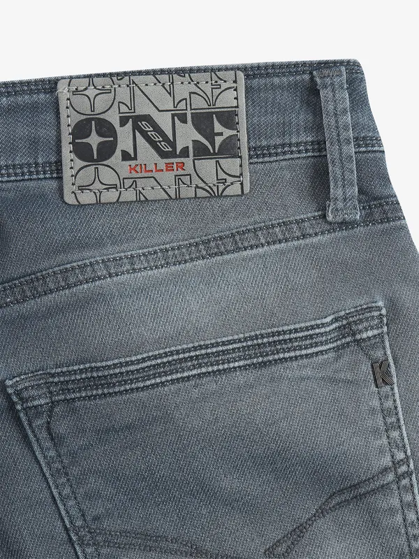 KILLER grey denim washed slim fit jeans