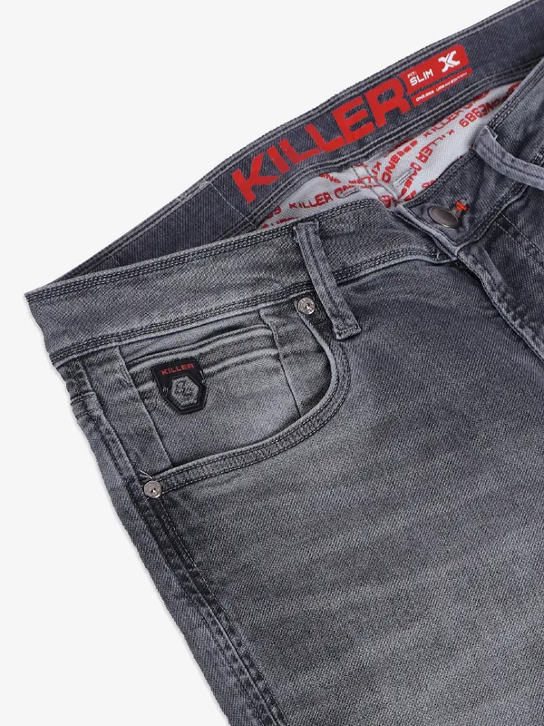 Killer grey slim fit washed jeans