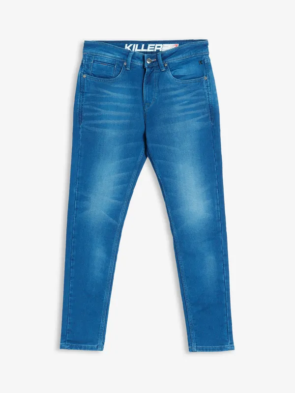 Killer ink blue washed ankle fit jeans