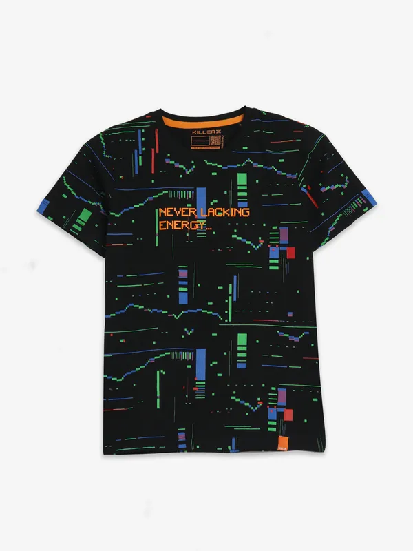 KILLER latest black printed t-shirt