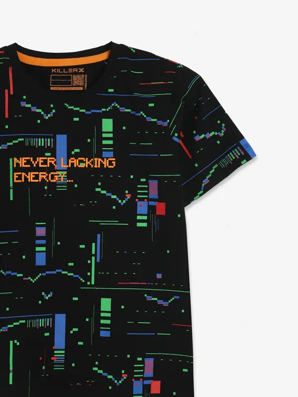 KILLER latest black printed t-shirt