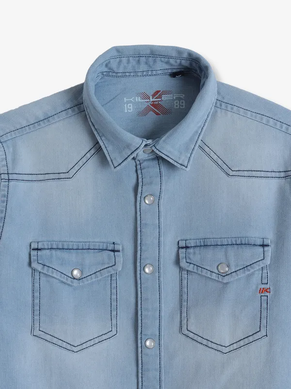 KILLER light blue cotton shirt