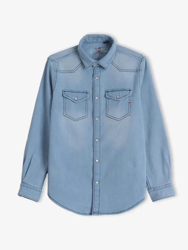 KILLER light blue cotton shirt