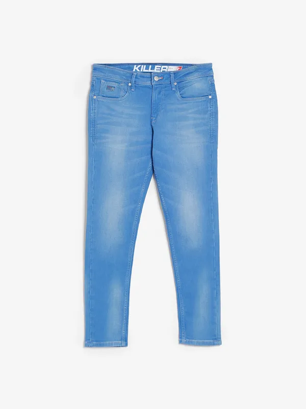 Killer light blue washed ankle fit jeans