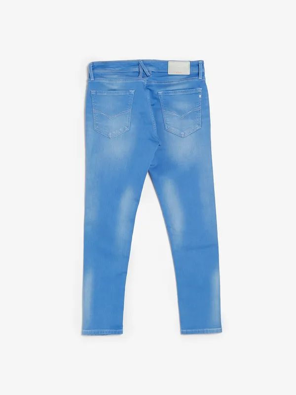 Killer light blue washed ankle fit jeans