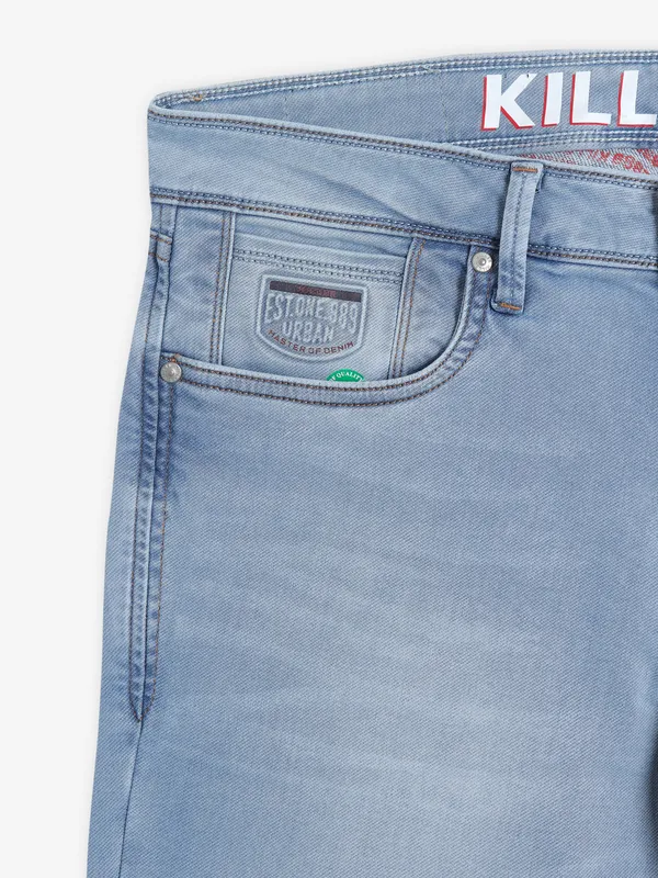KILLER light blue washed denim slim fit jeans