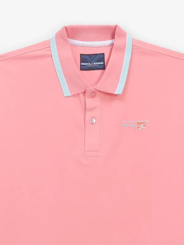 KILLER light pink cotton t-shirt