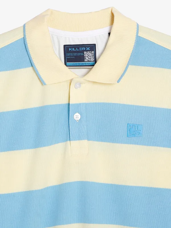 Killer light yellow stripe polo t-shirt