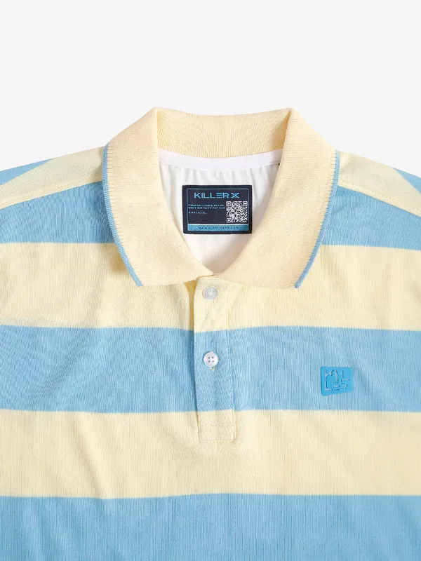 Killer light yellow stripe polo t-shirt