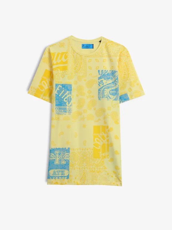 KILLER musterd yellow cotton t-shirt