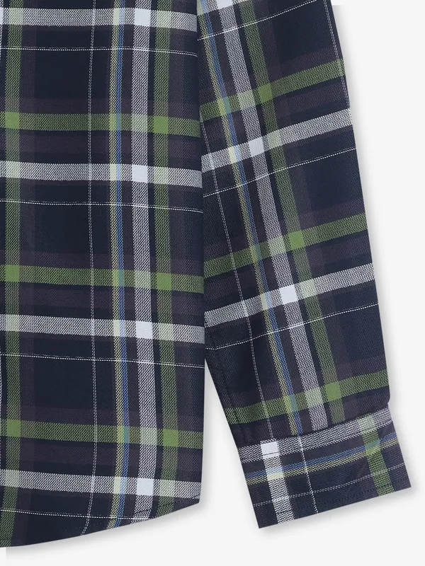 KILLER navy and green checks shirt