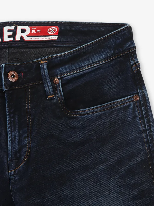 KILLER navy blue washed denim jeans