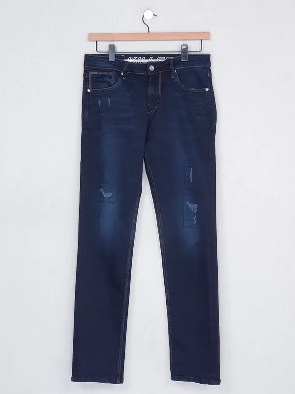 Killer navy casual washed slim fit denim jeans