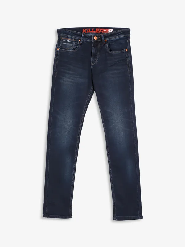 Killer navy slim fit washed jeans