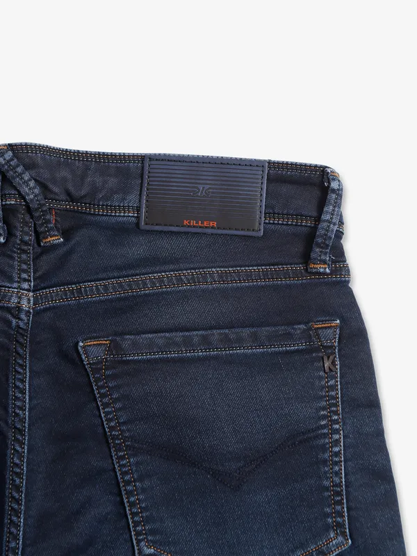 Killer navy slim fit washed jeans