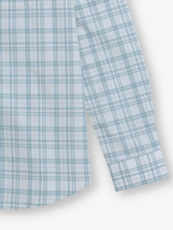 KILLER off-white checks cotton shirt