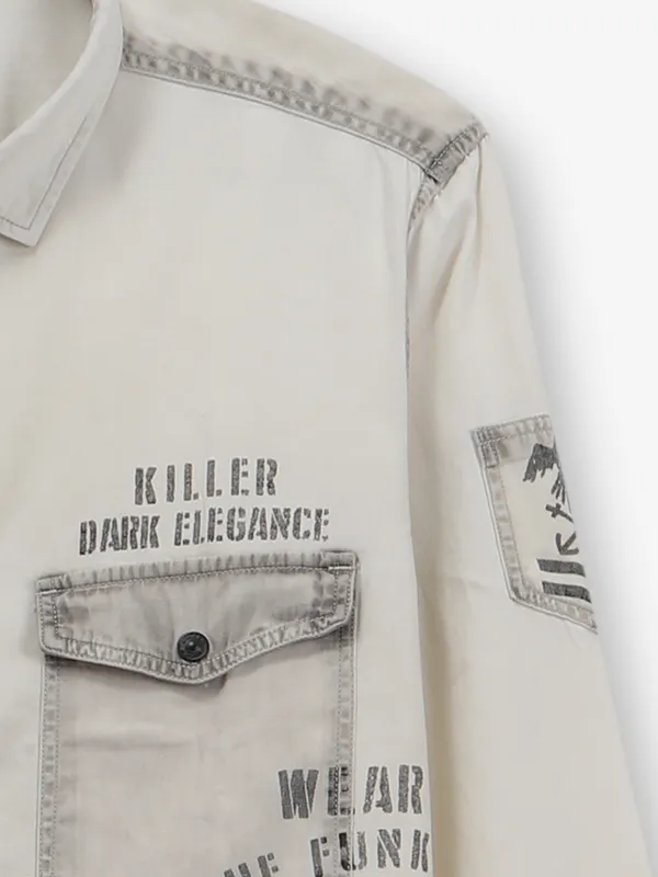 KILLER off white printed shirt
