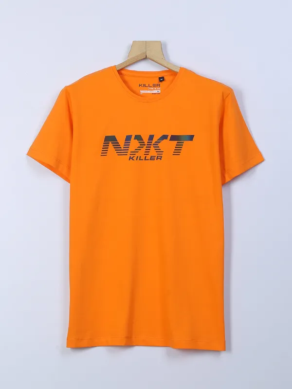 Killer orange half sleeves cotton t shirt