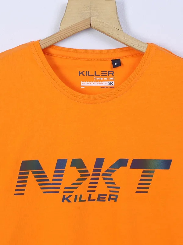 Killer orange half sleeves cotton t shirt