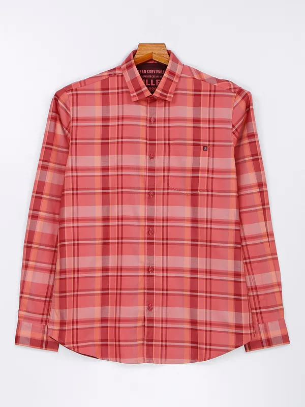 Killer peach cotton casual shirt