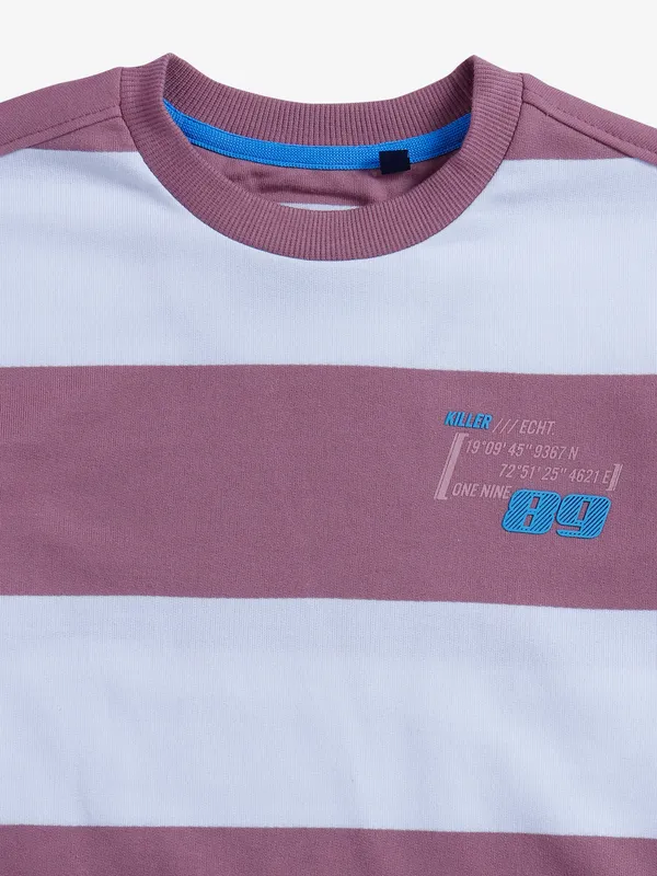 Killer pink and white stripe t shirt
