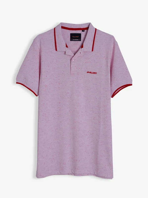 Killer pink casual cotton polo t shirt