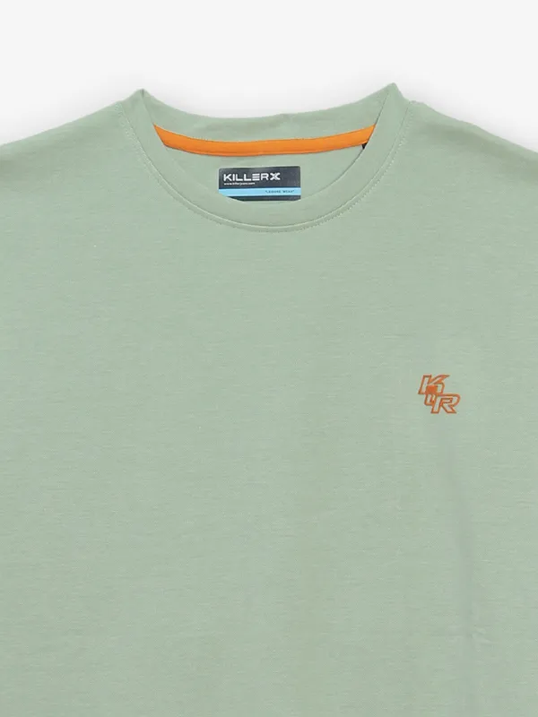 KILLER pista green cotton t-shirt in print