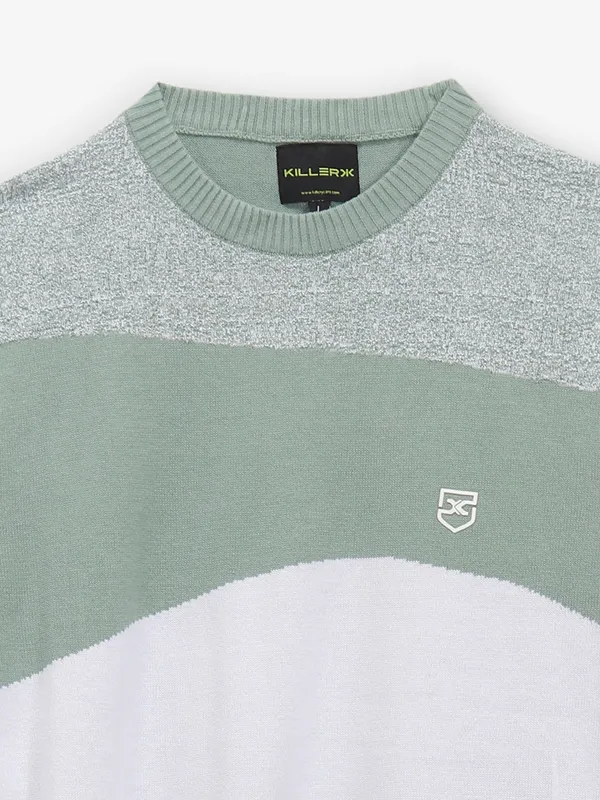KILLER pista green printed t-shirt in cotton