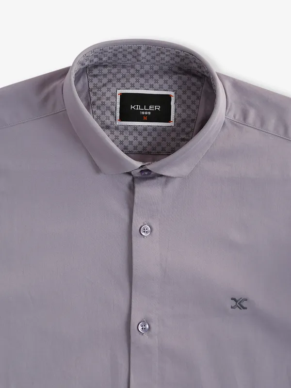 Killer plain grey cotton shirt